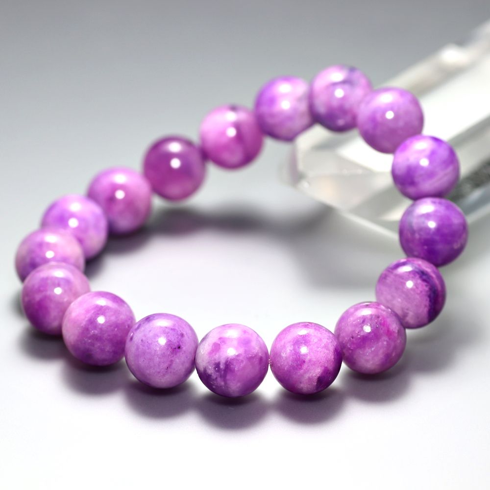 希少・トップクォリティ]ピンクスギライトブレスレット（約12.5mm玉