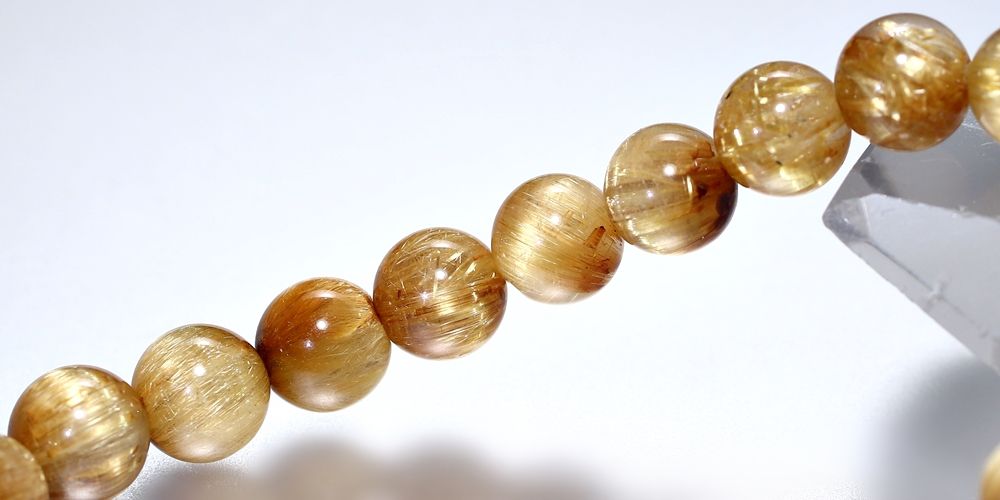 高品質]キャッツアイルチルクォーツブレスレット（約8.5mm玉） - 埼玉