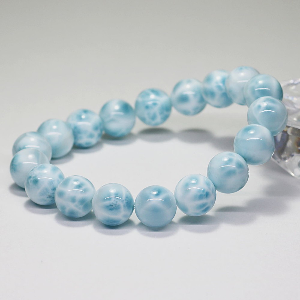 高品質]ラリマーブレスレット（約11mm玉） - 埼玉県吉川市の天然石専門