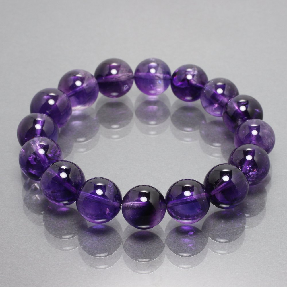 高品質]アメジストエレスチャルブレスレット/アメジストスーパーセブン