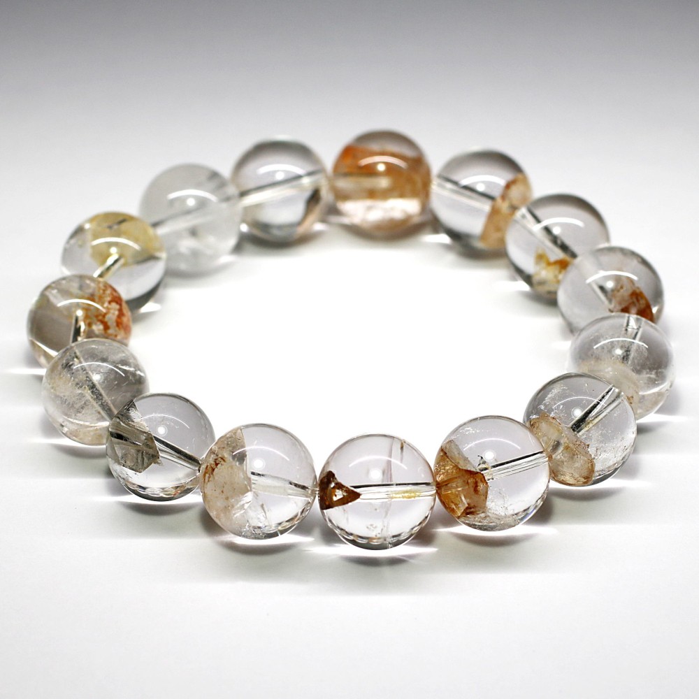 特別価格]クォーツインクォーツブレスレット（約14.5mm玉） - 埼玉県