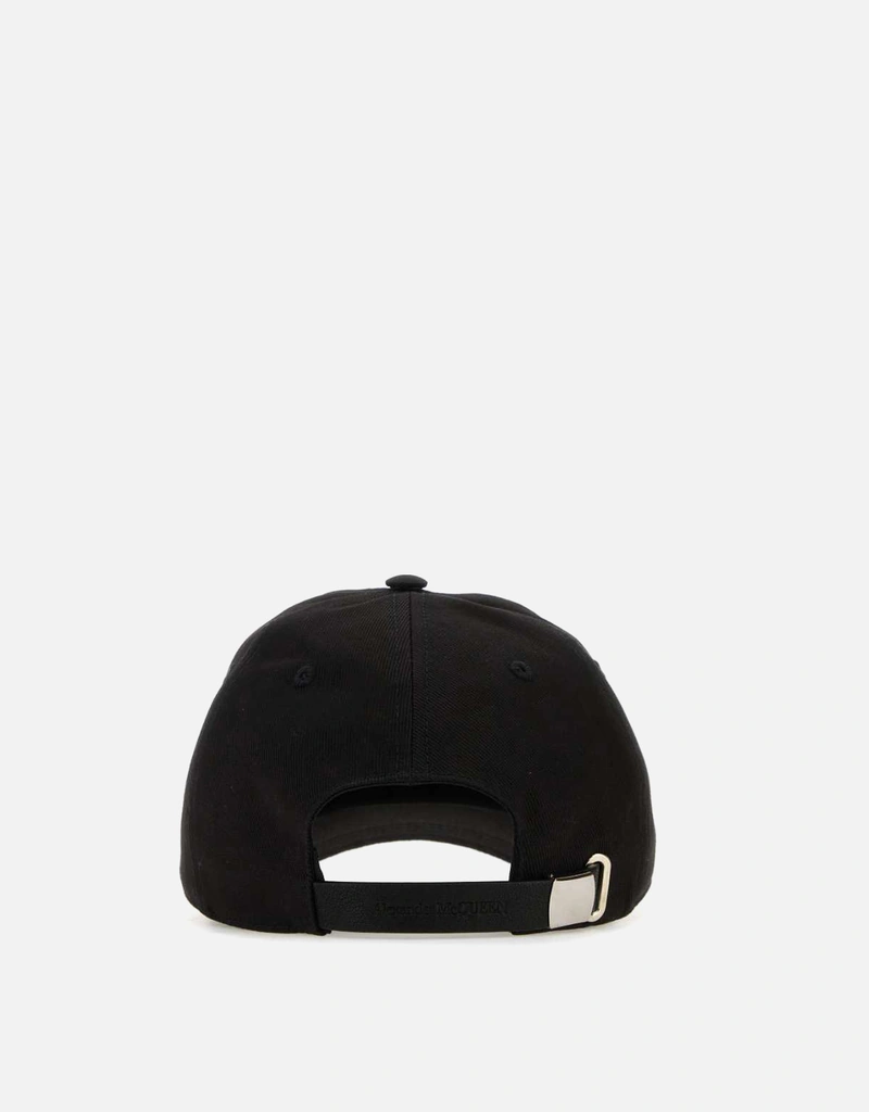 Alexander McQueen メンズブラックコットンベースボールキャップ