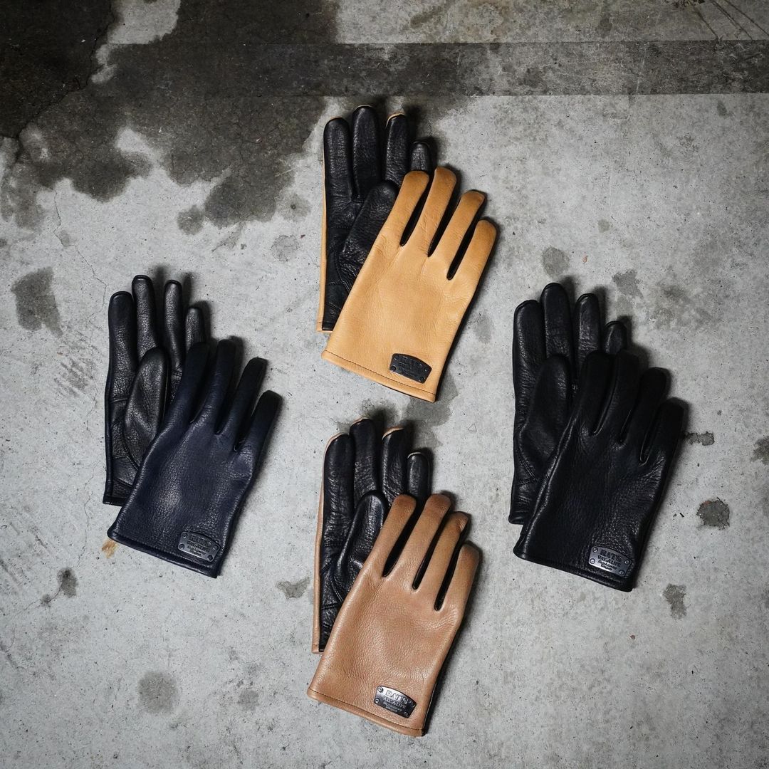 RATS/LEATHER GLOVE（BLACK/TAN）［レザーグローブ-24春夏］ - JONAS
