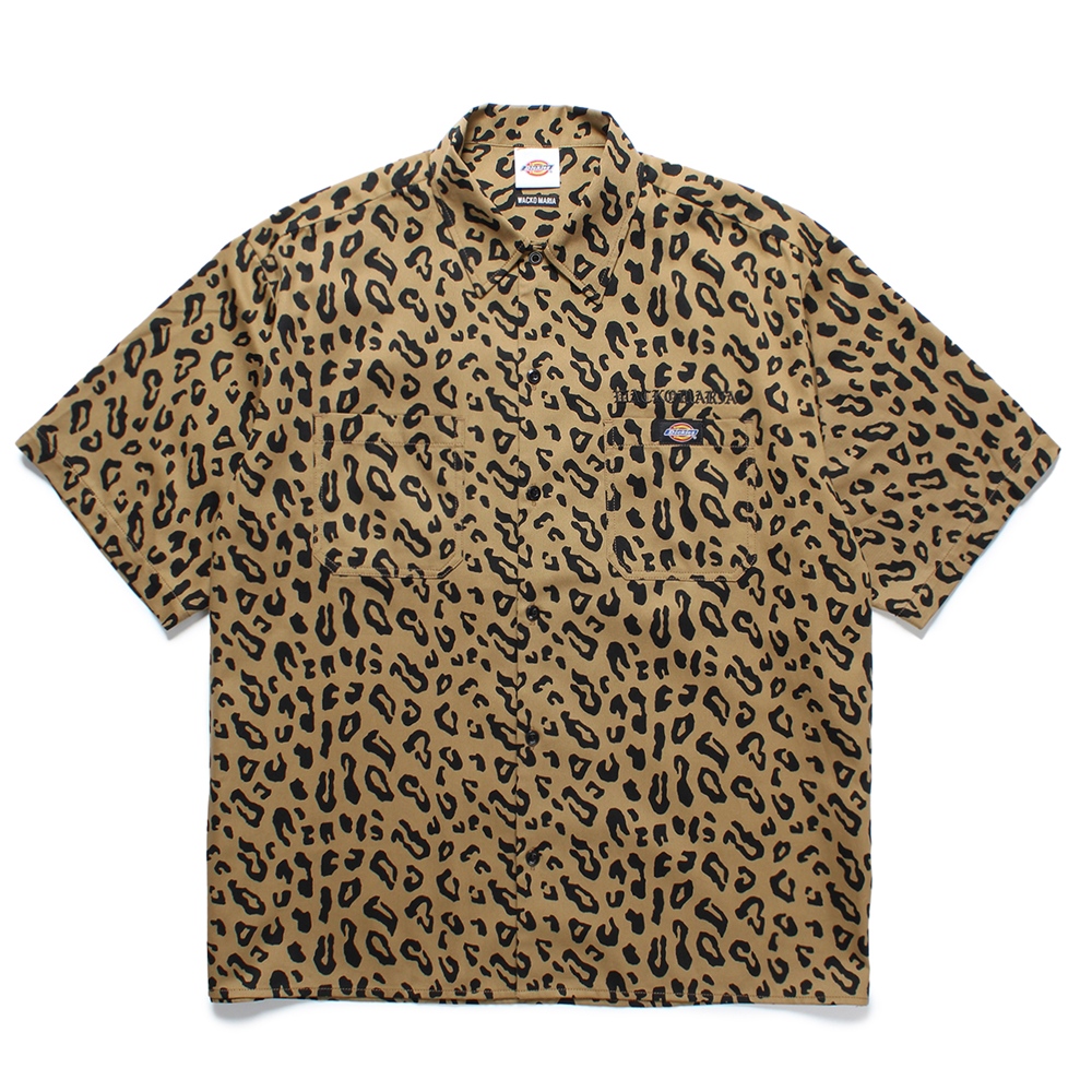 WACKO MARIA/DICKIES / LEOPARD WORK SHIRT（BEIGE）［レオパード