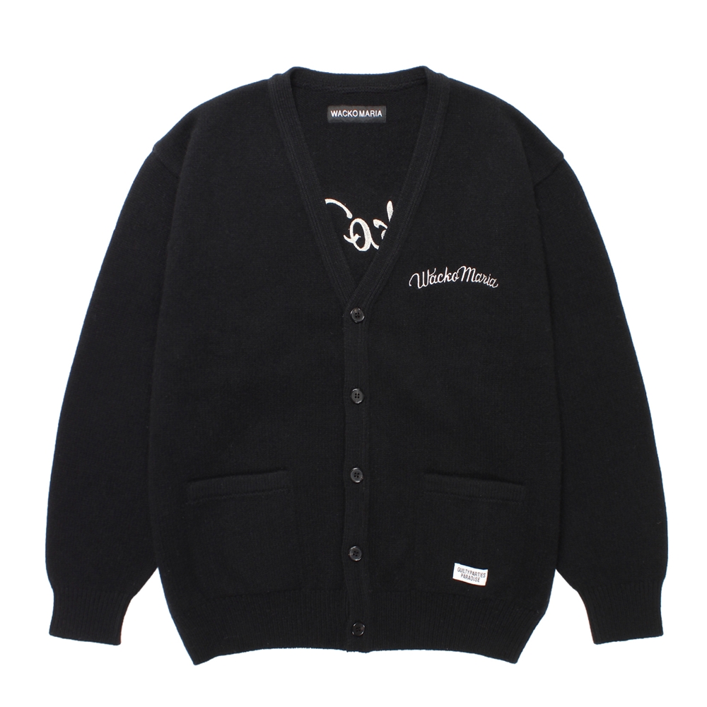 WACKO MARIA/CLASSIC KNIT CARDIGAN（BLACK）［クラシックニット
