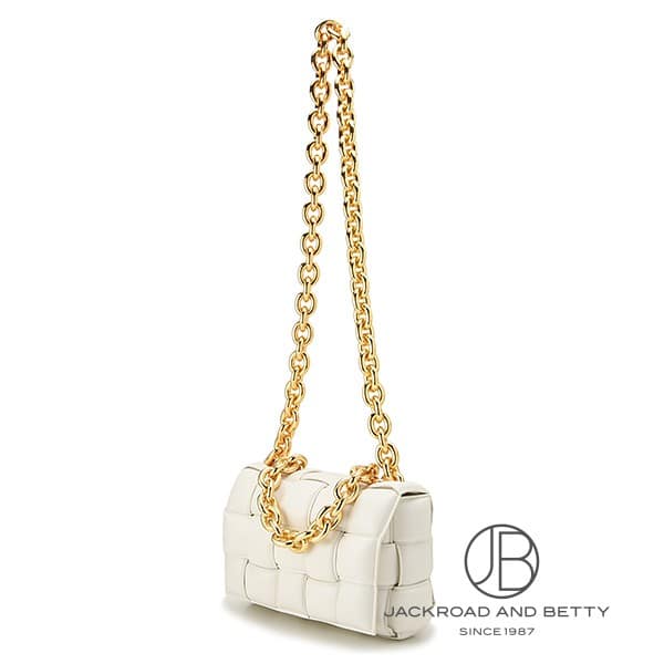 チェーン カセット ショルダーバッグ チョーク アイボリー ホワイト 白