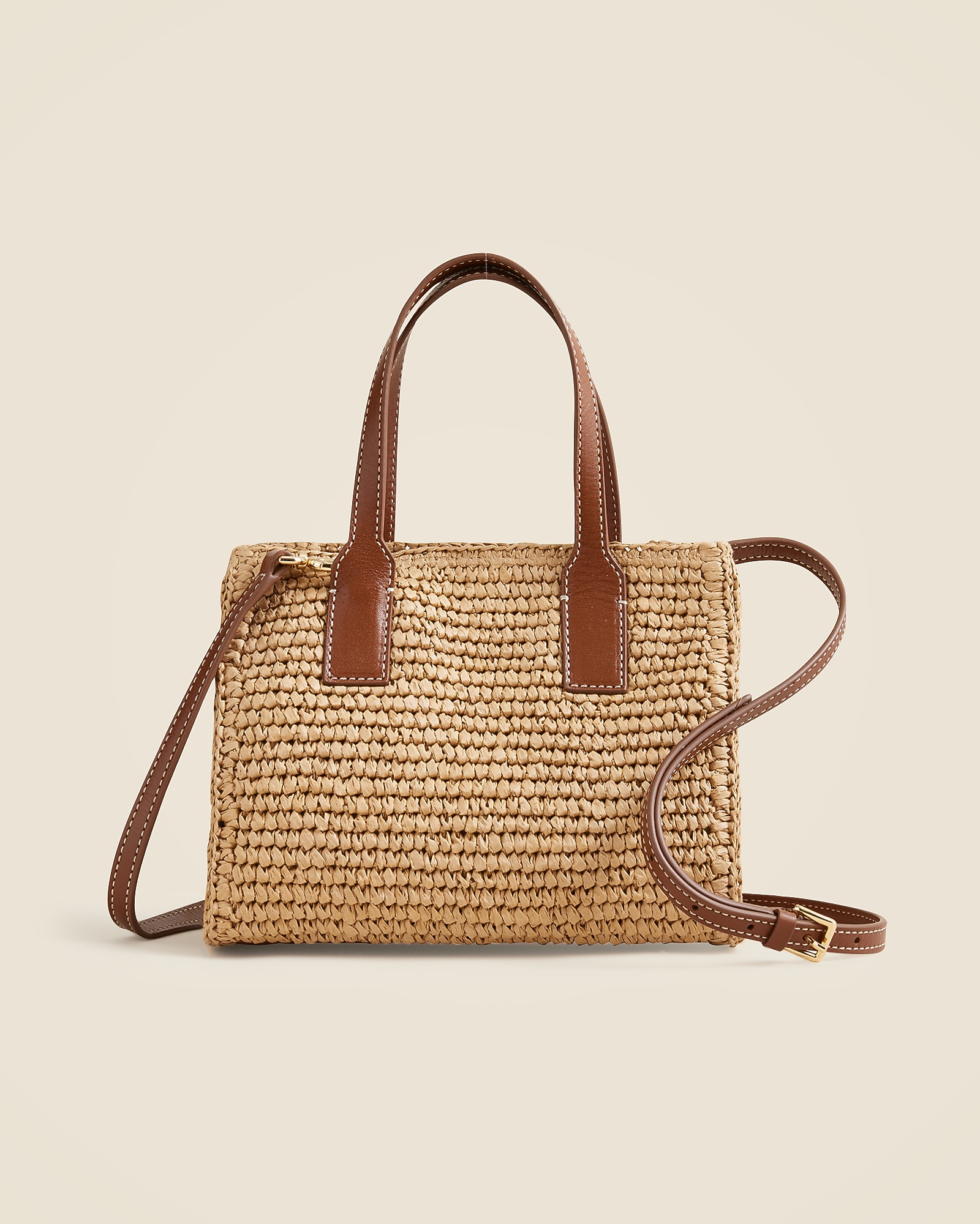 Palma Top-handle Bag In Handknotted Straw And Leather For Women