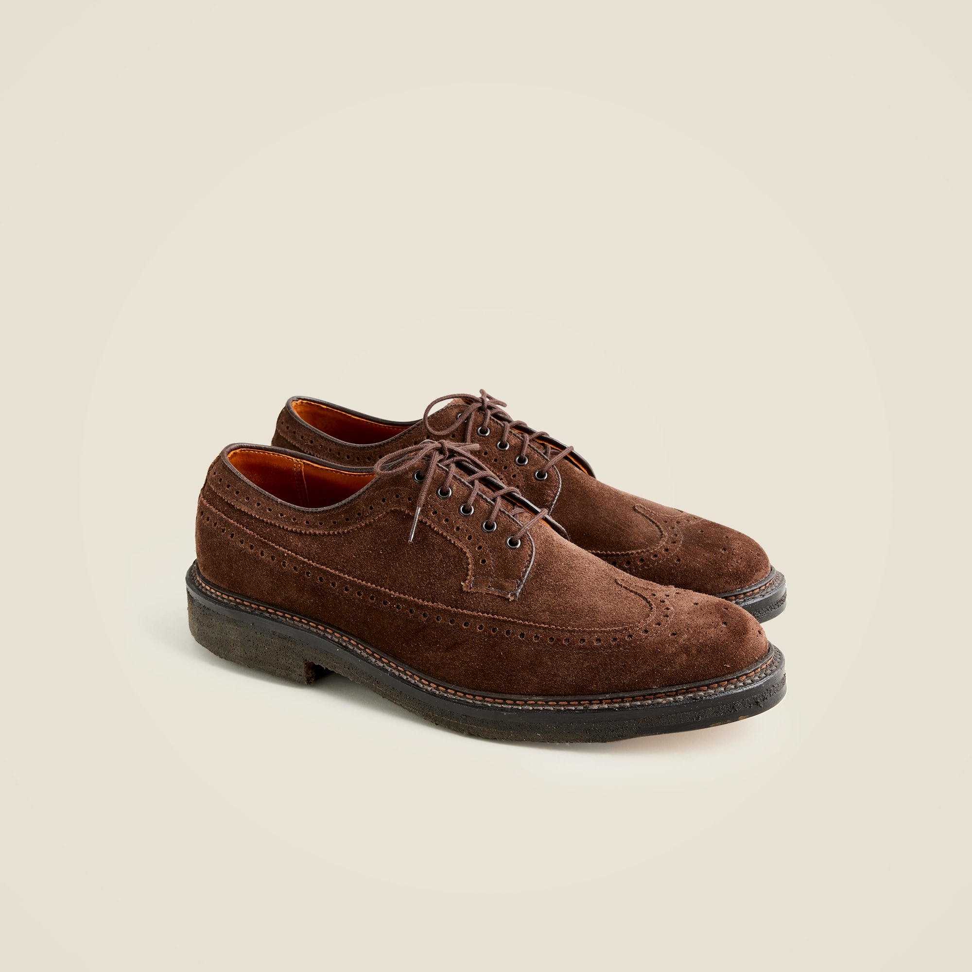 Alden® For J.Crew Suede Longwing Bluchers With Crepe Soles For Men