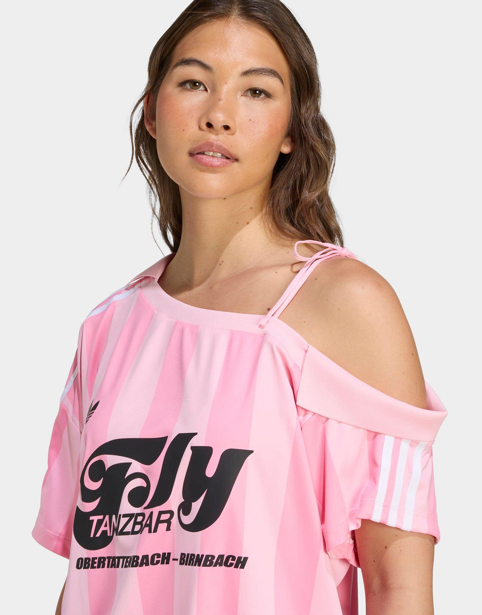 Pink adidas Off Shoulder Jersey - JD Sports Singapore
