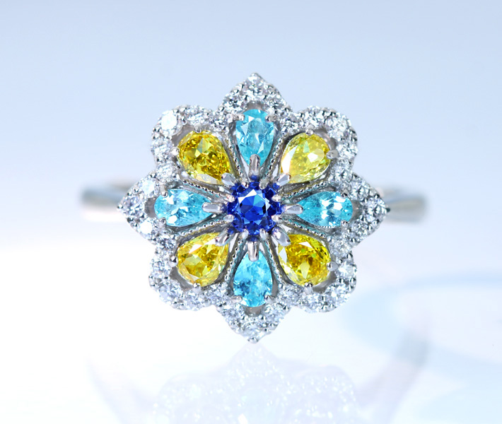 jewel planet 公式サイト / PT950 イエローダイヤモンド/パライバ