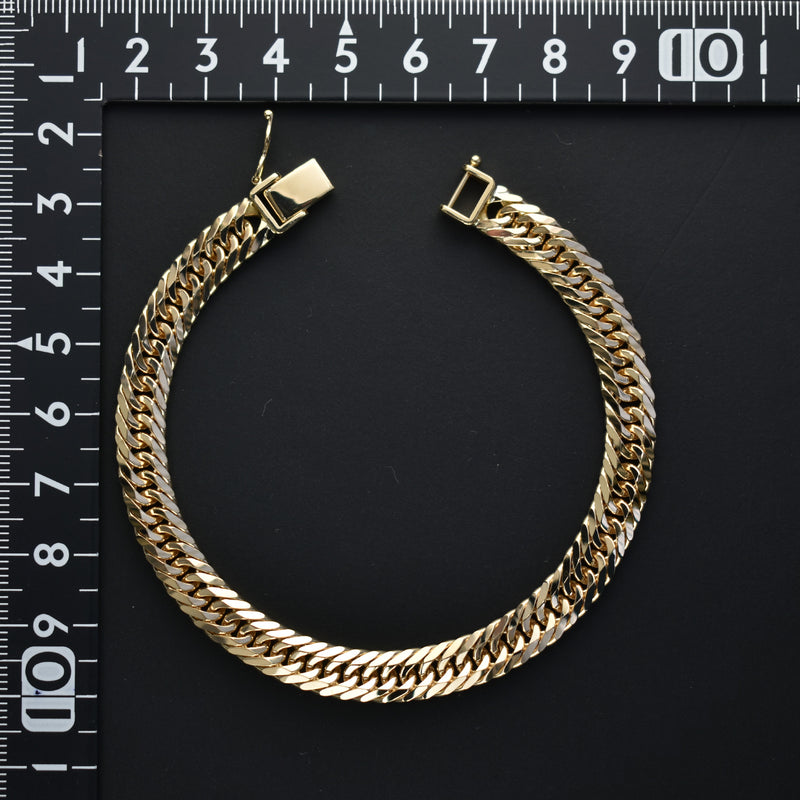 喜平 ブレスレット K18 トリプル 8面 30g 20cm 造幣局検定マーク