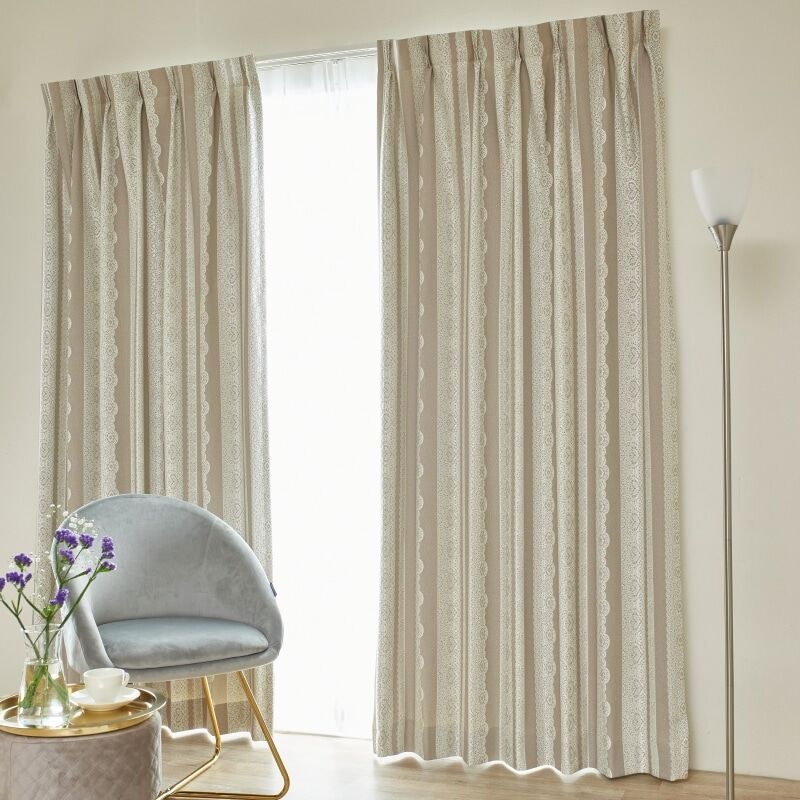 アリサ カーテン JE-93005 ベージュ ｜ジャストカーテン