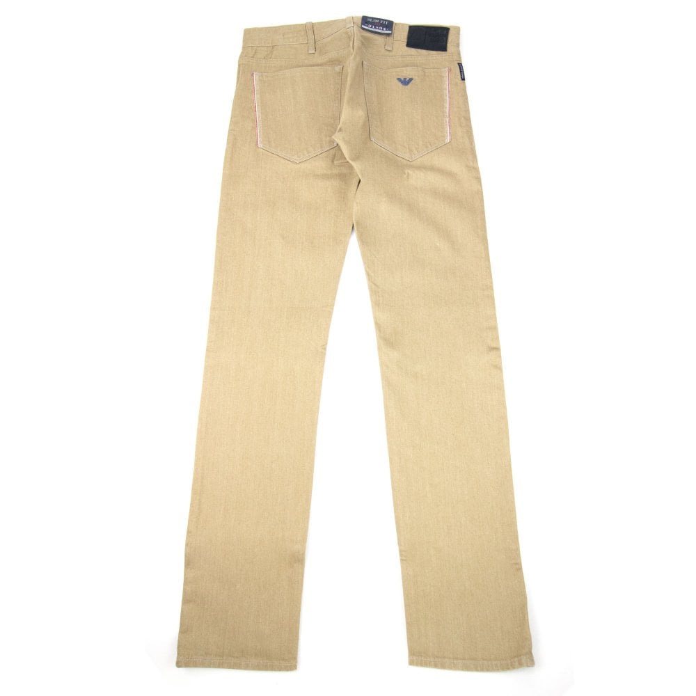 Armani Jeans J23 Slim Fit Jean Beige | ONU