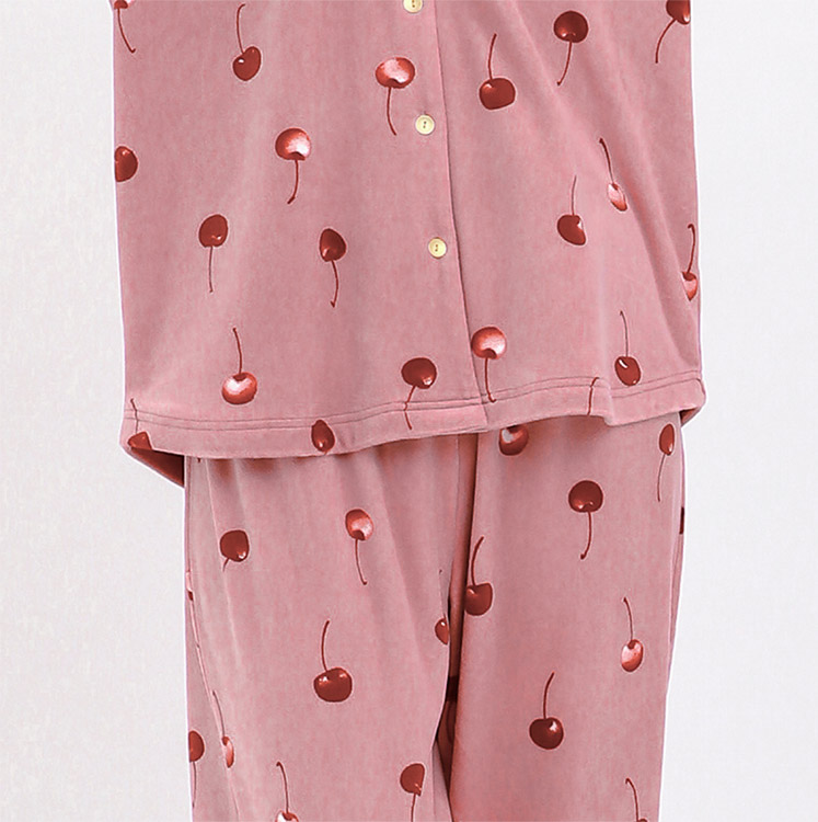 24-51426｜ナルエー スノースムージー チェリーシャツパジャマ ルーム
