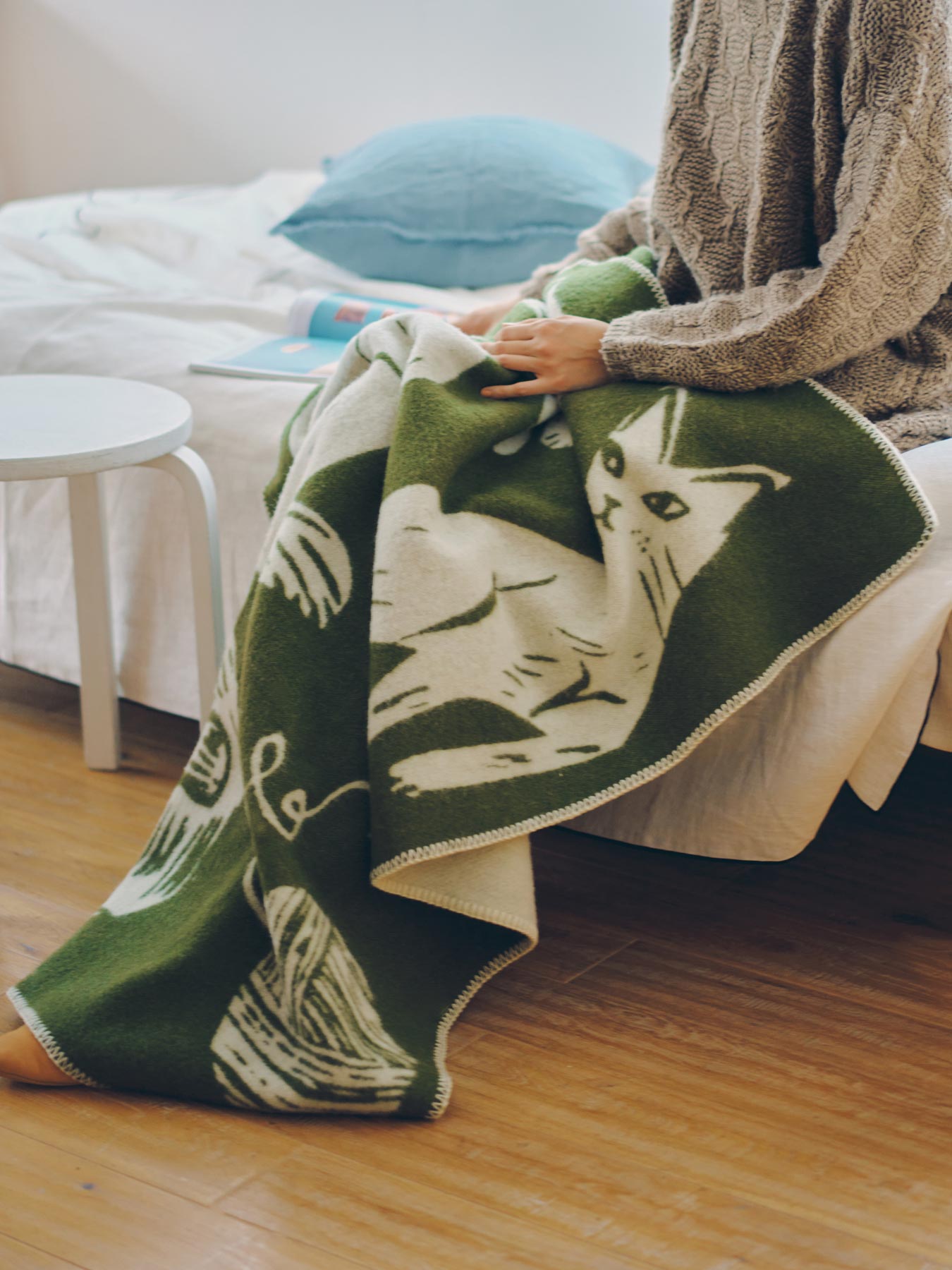 LAPUAN KANKURIT ウールブランケット KISSANPÄIVÄT（キャット