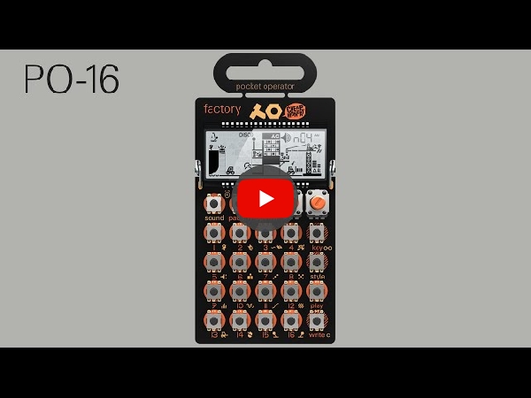 Teenage EngineeringのリズムマシンPO-16 factoryをご紹介いたします。