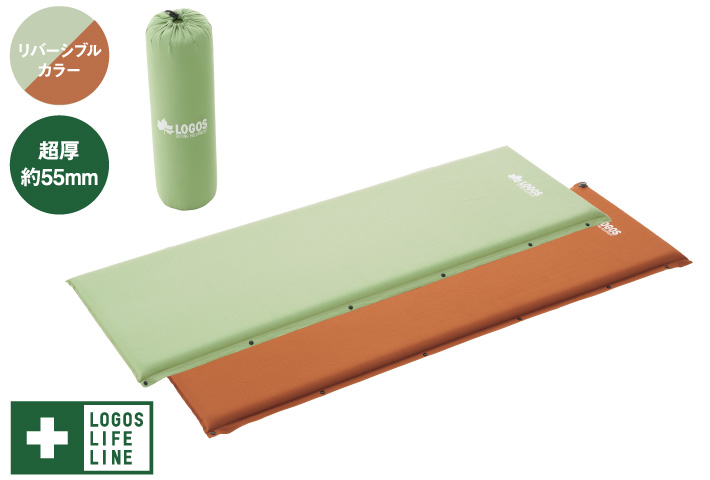 楽ちんバルブ・高密弾力）55セルフインフレートマット・SOLO|ギア|寝具