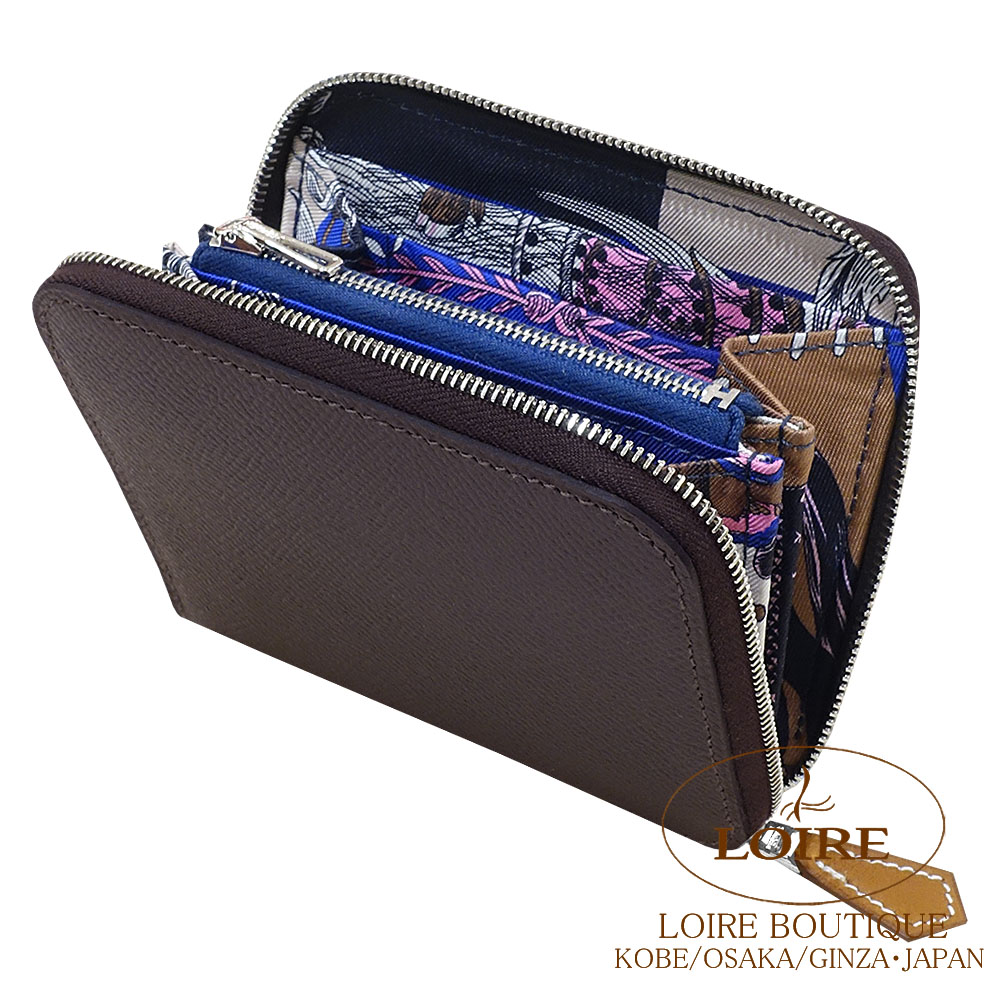 エルメス シルクインコンパクト HERMES（エルメス） アザップ シルクイン コンパクト ブラック/ カシス