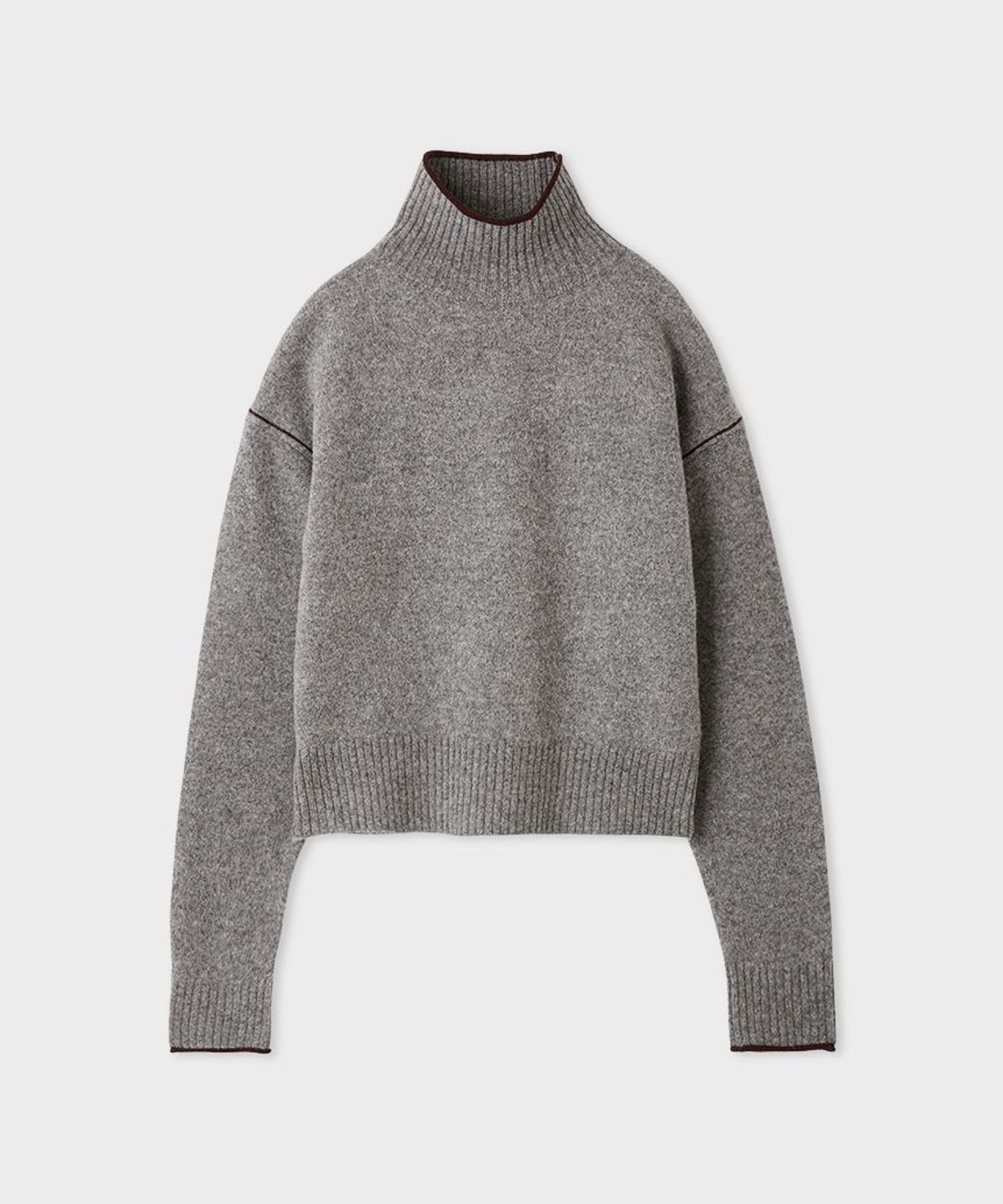 MIESROHE - YAK/WOOLタートルソフトニット(グレー)羊毛