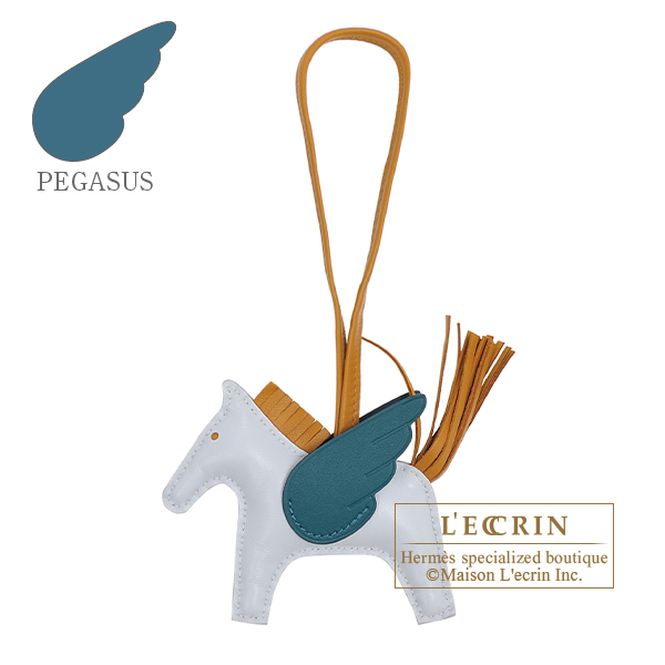 エルメス ロデオチャームペガサスPM ブルーブリュム/セサミ/ヴェール