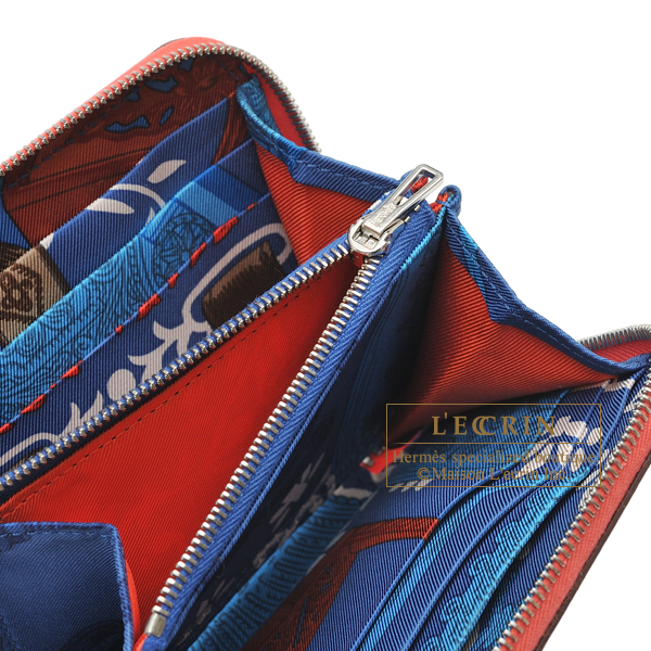 エルメス アザップ シルクイン コンパクト ローズテキサス/ ブルー