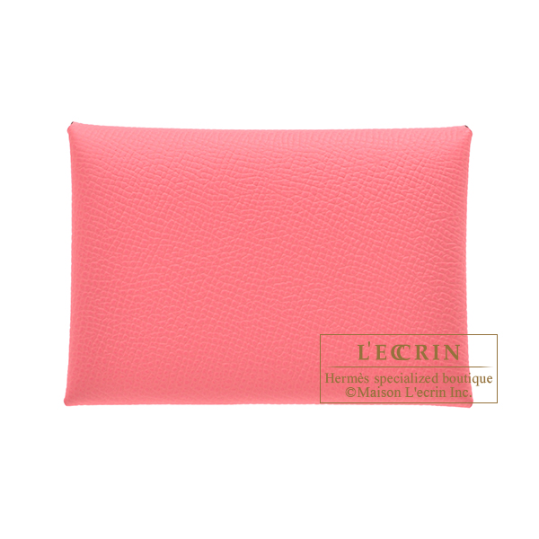 エルメス カルヴィ デュオ ローズアザレ ヴォーエプソン シルバー金具