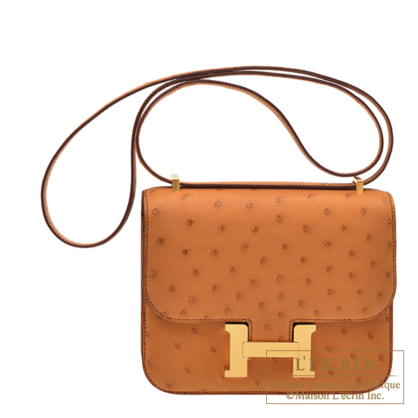 エルメス コンスタンスミニ ミラー ゴールド オーストリッチ ゴールド