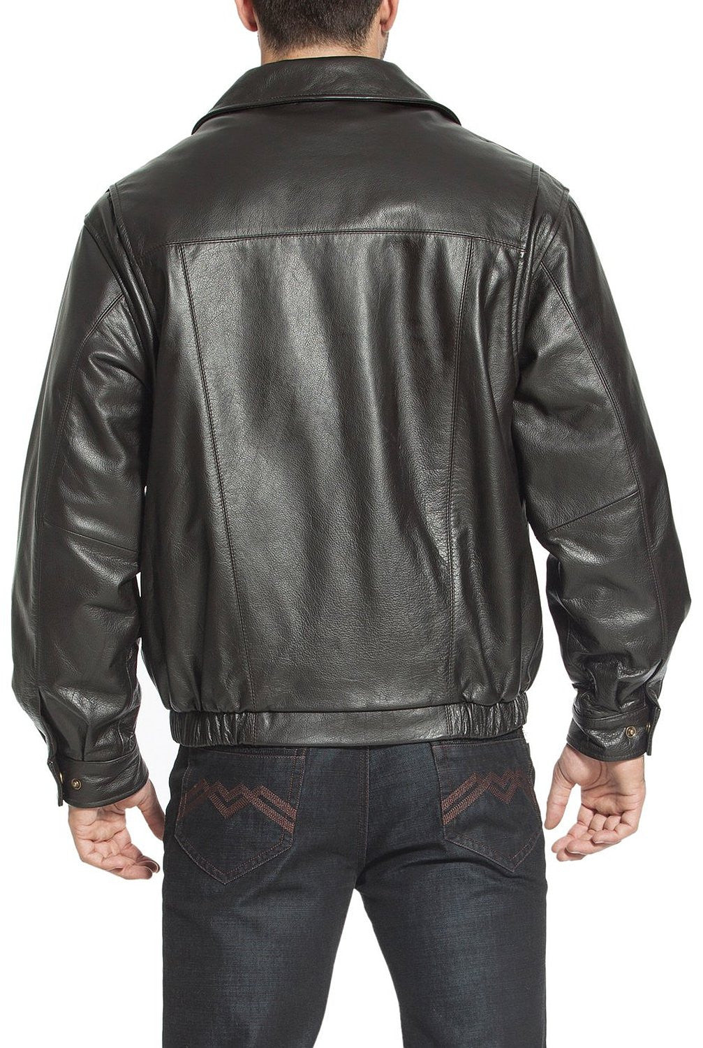 BGSD Men Aaron Classic Cowhide Leather Bomber Jacket – Luxury Lane