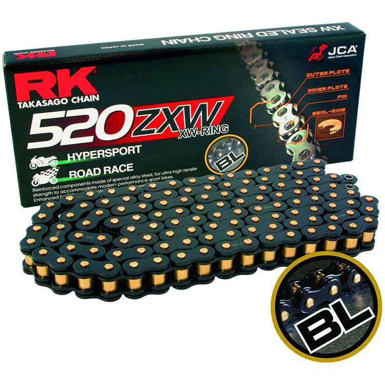 RK 520-114L ZXW XW-Ring Super Heavy Duty Black/Gold Drive Chain