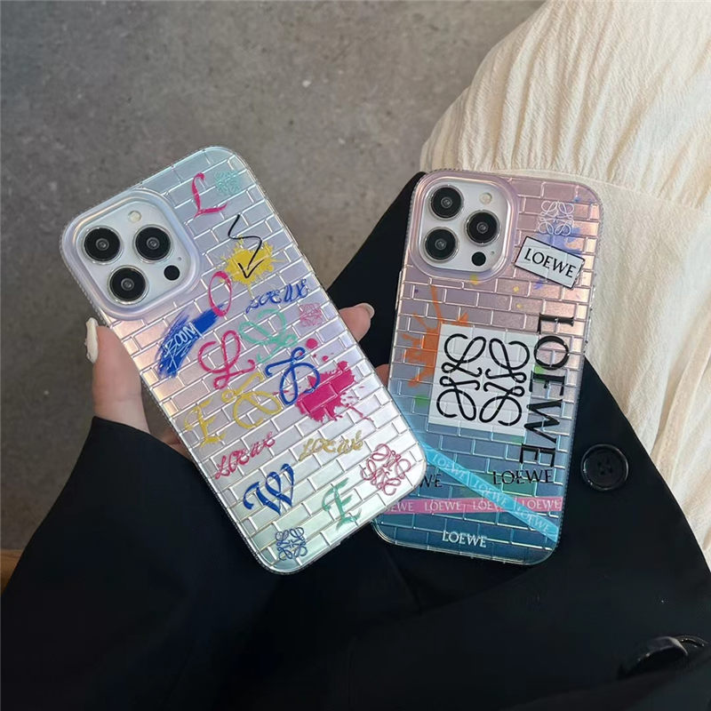 ロエベ iphone15/14/14pro/13pro max スマホケース カラフル おしゃれ