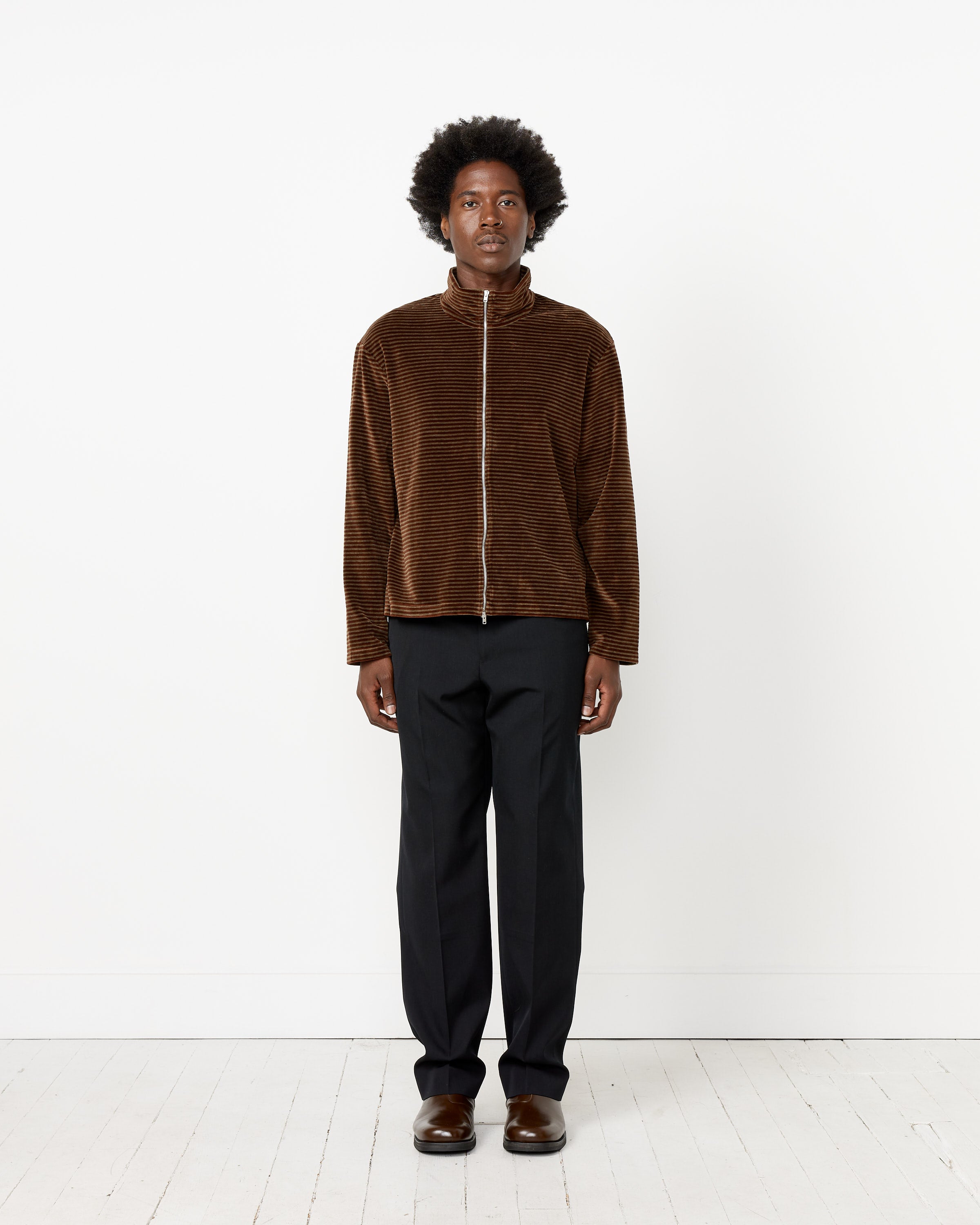 Shrunken Full Zip Polo