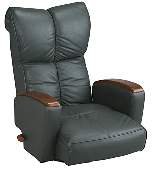 送料無料 日本製座椅子 本革肘付 風雅 YS-P1370HR グリーン｜問屋卸し