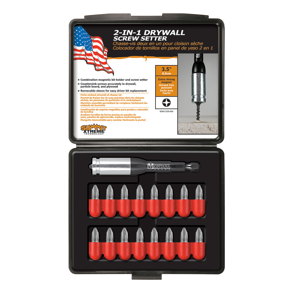 19pc 2-in-1 Drywall Screw Setter - Montana Brand Tools – Made in USA