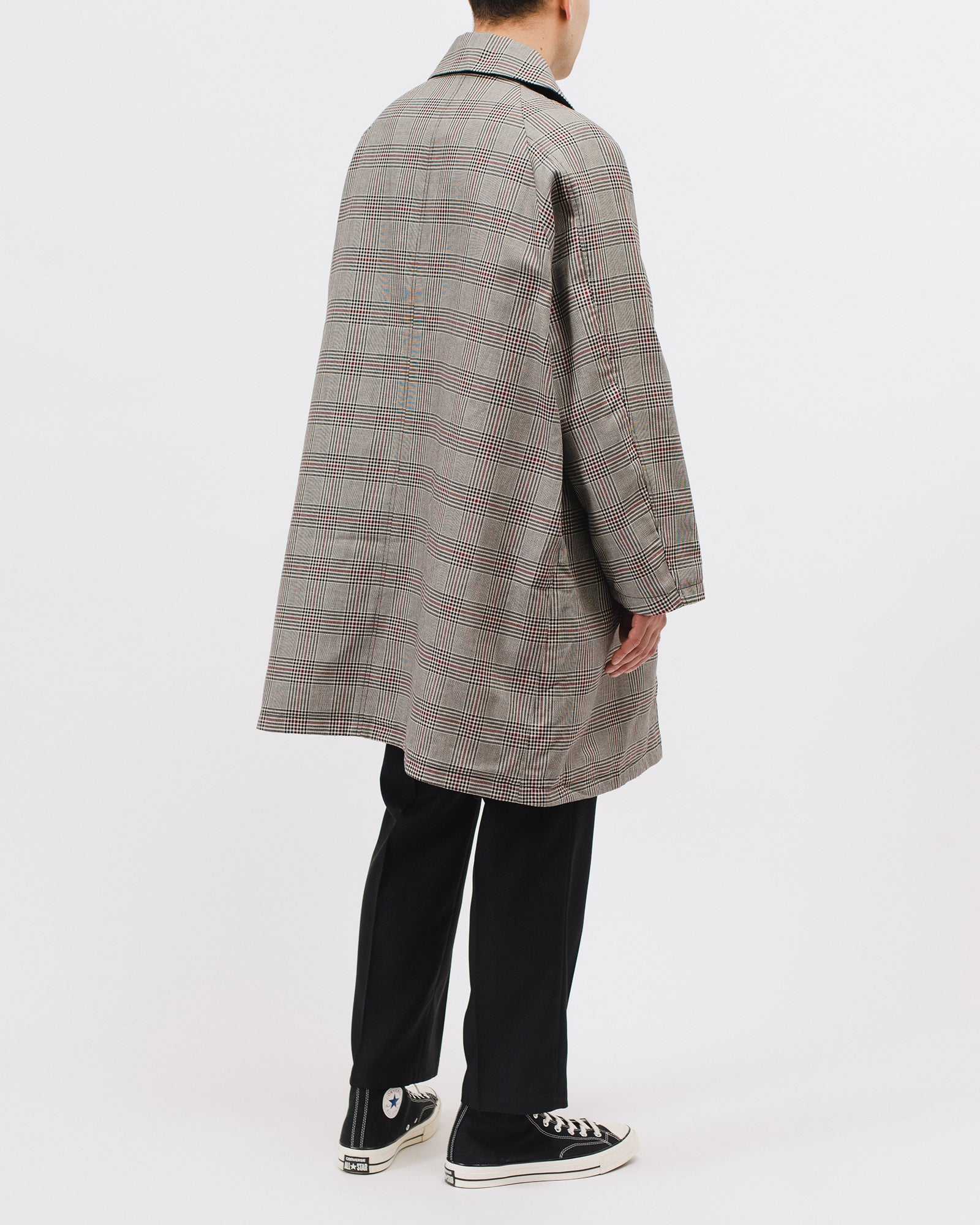 CHECK OVERCOAT - WHALES PLAID (3001) – Maiden Noir Japan
