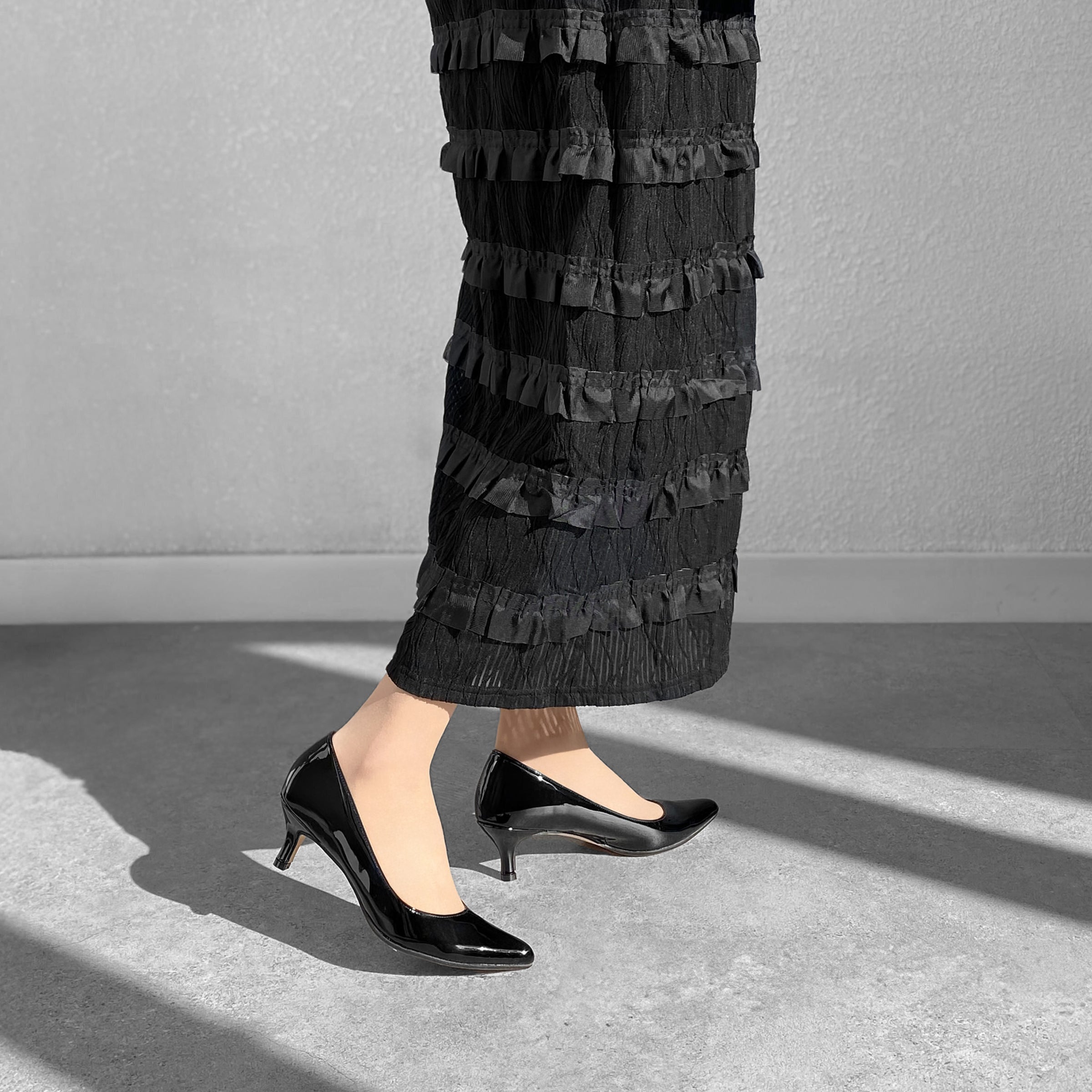 2026SS：iCoN COLORS：ポインテッドトゥ パンプス（C57173）ブラックE