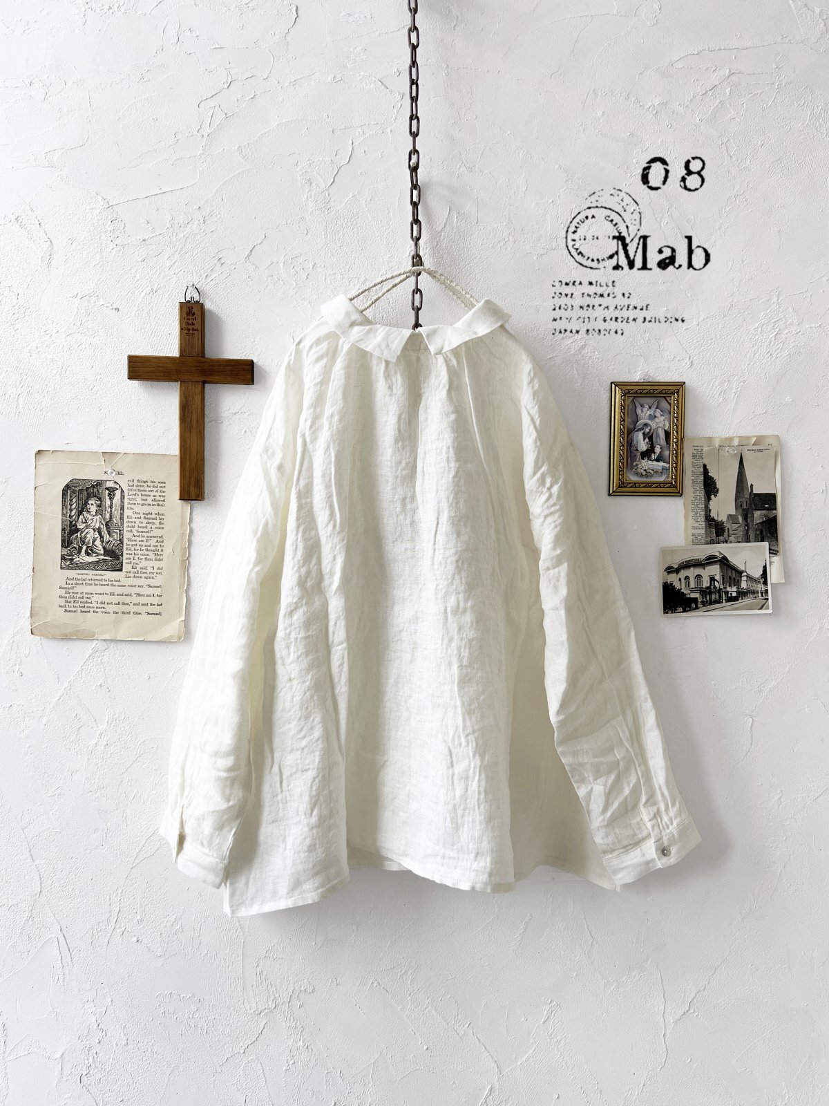 08mab/小さな襟のブラウス・オフ - MARCHE' DE SOEUR