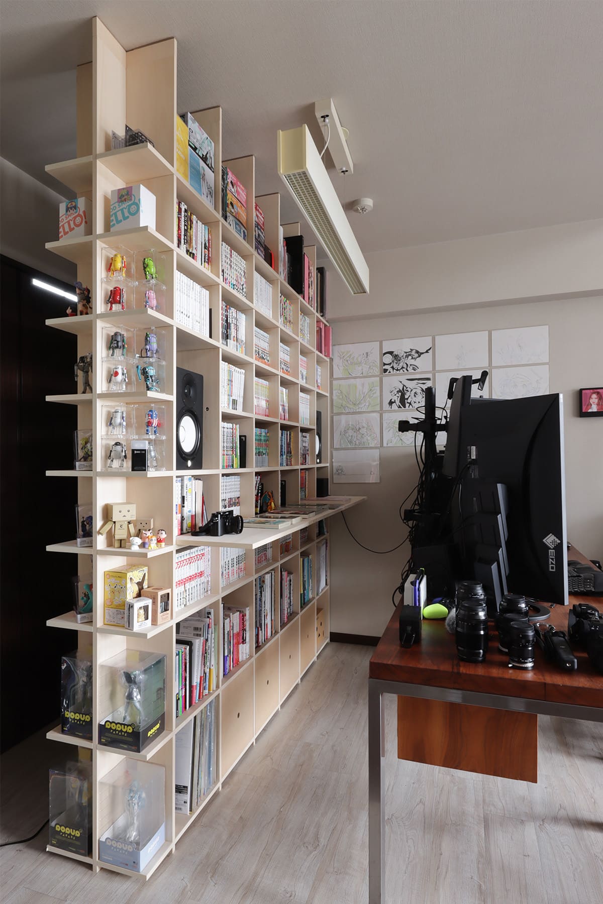 両側から使えるリビング収納 – Shelf 壁一面の本棚 奥行350mm