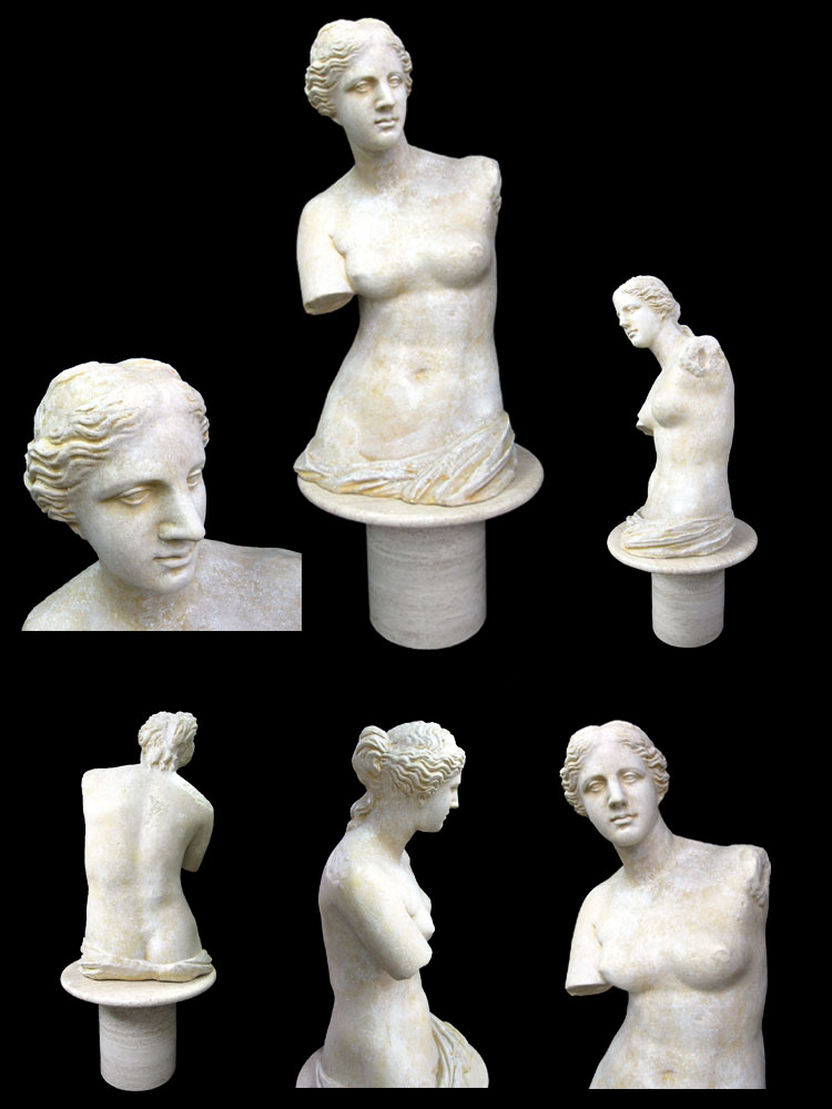 ミロのヴィーナス半身像（台座付） 【※商品番号：m-s1311-0287】