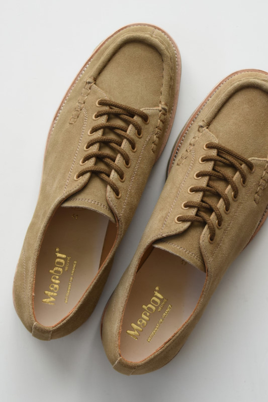 SALE!】Marbot (マルボー) HALF-MOCCA SHOES [BEIGE/SUEDE]