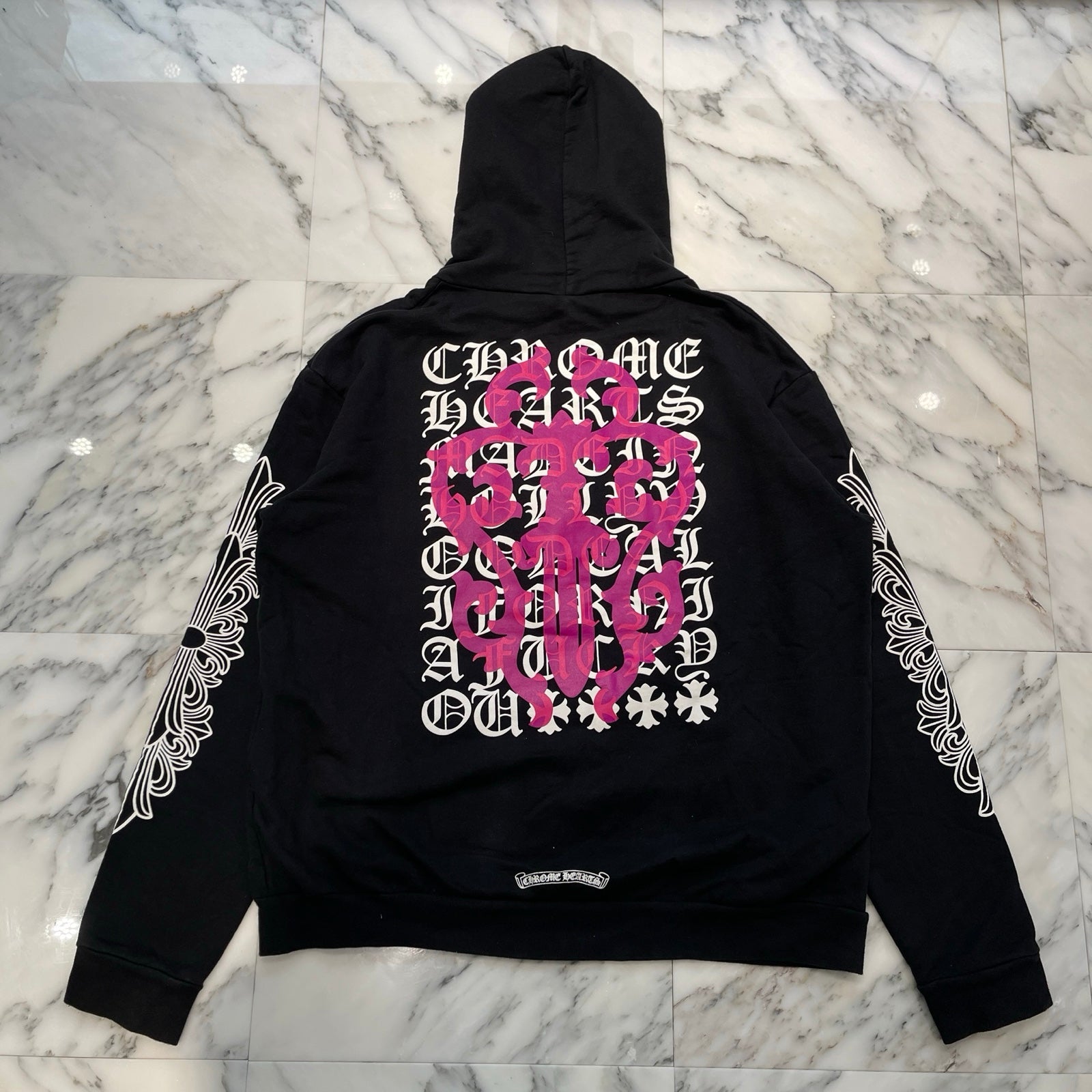 CHROME HEARTS Dagger Eye Chart Zip Up Hoodie Size L クロムハーツ