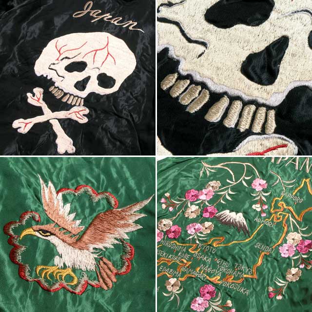 テーラー東洋スカジャン「店舗限定モデル」スカル×日本地図アセテート