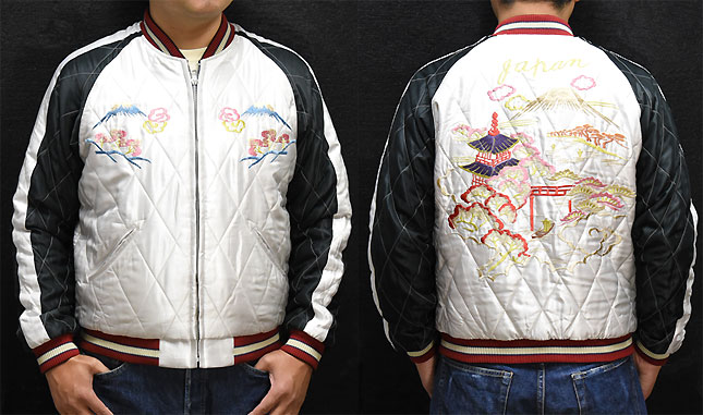 東洋スカジャン「LANDSCAPE×DUELLONG DRAGONS」サテンキルトスカ・NO