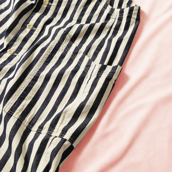 HARVESTY / ハーベスティ ノンフェイドストライプオーバーオール,ブランド,