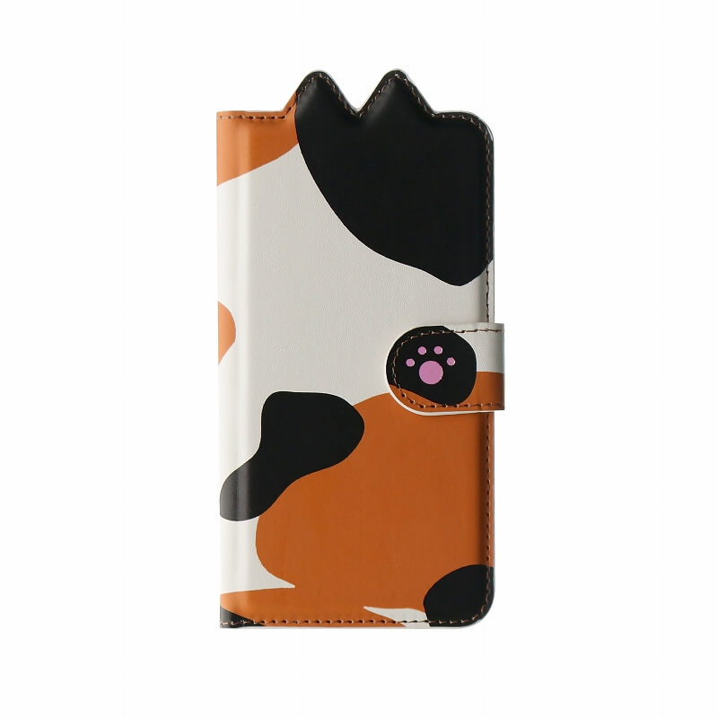 iPhone 8/7 ねこ型PUレザーブックケース「BOOK にゃん」 ミケ｜スマホ