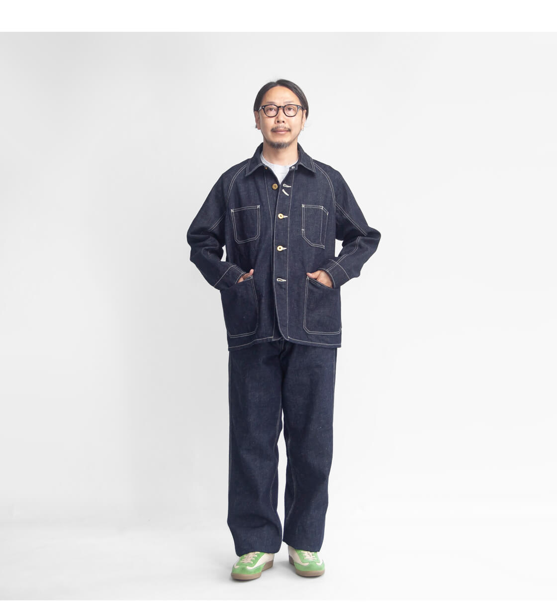 FOB FACTORY FOBファクトリー ヘンプデニム カバーオール F2410