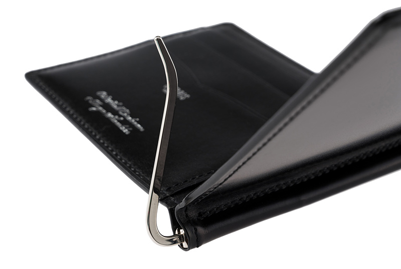 キプリス】札ばさみ/マネークリップ□オイルシェルコードバン＆ルーガ