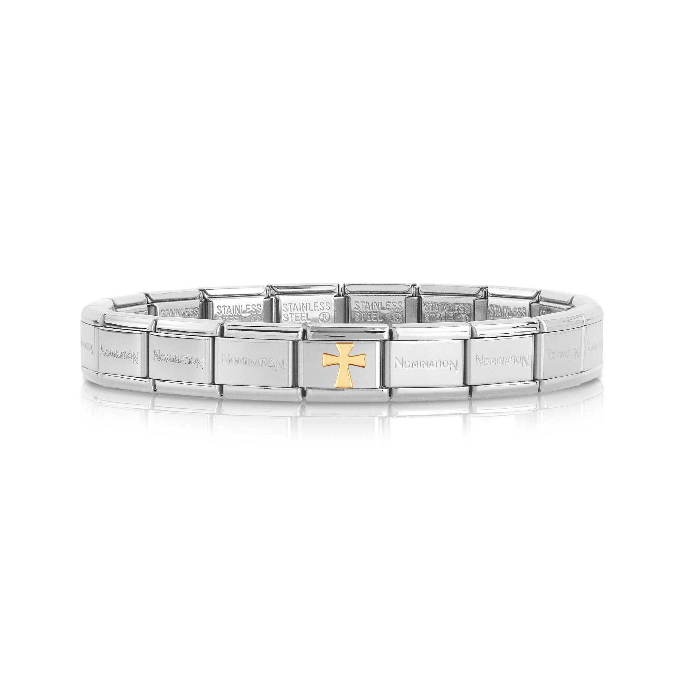 Composable Classic Bracelet with Cross in Gold | Nomination