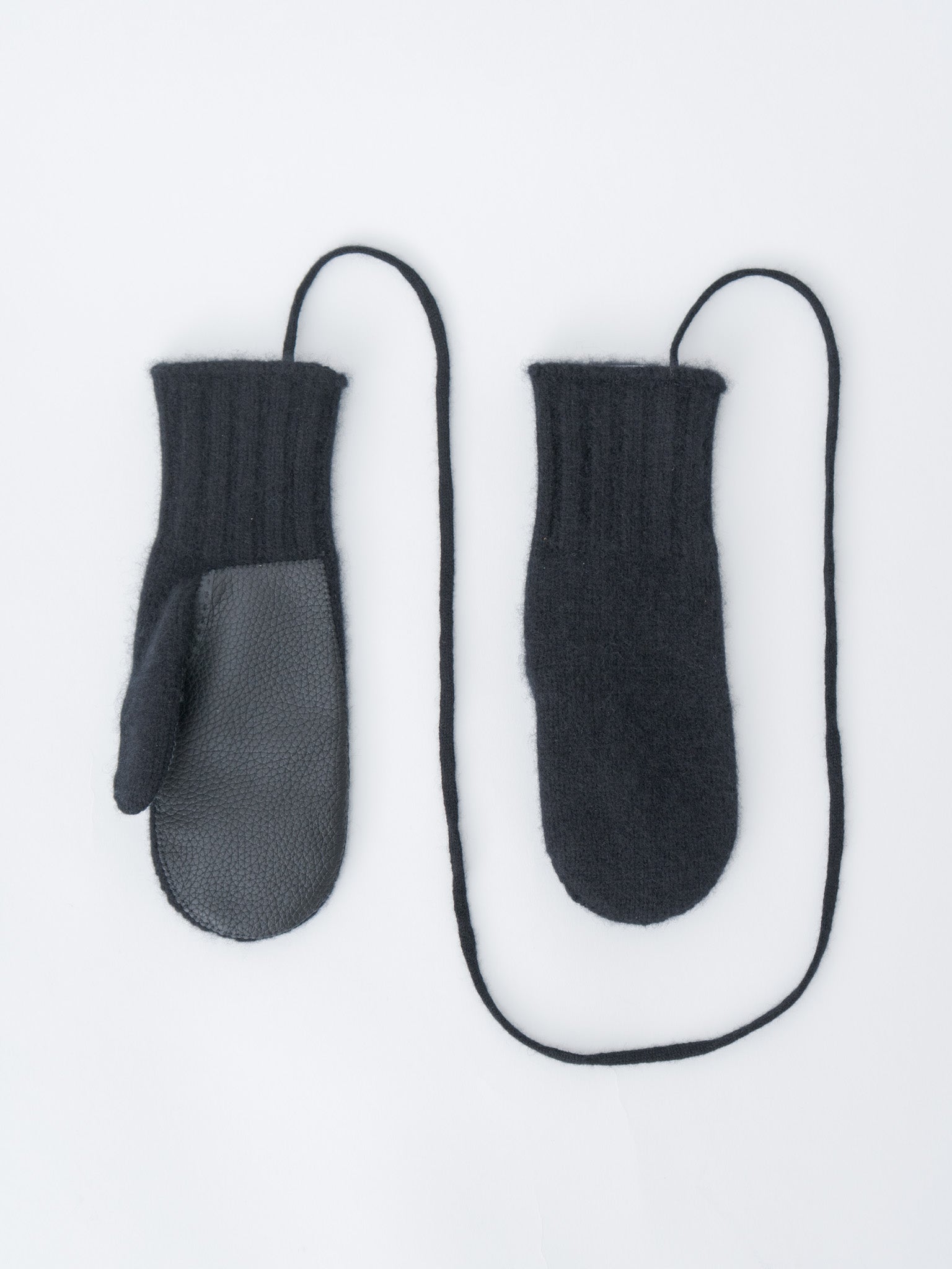 Namu Shop - Auralee Baby Cashmere Knit Mittens - Top Black