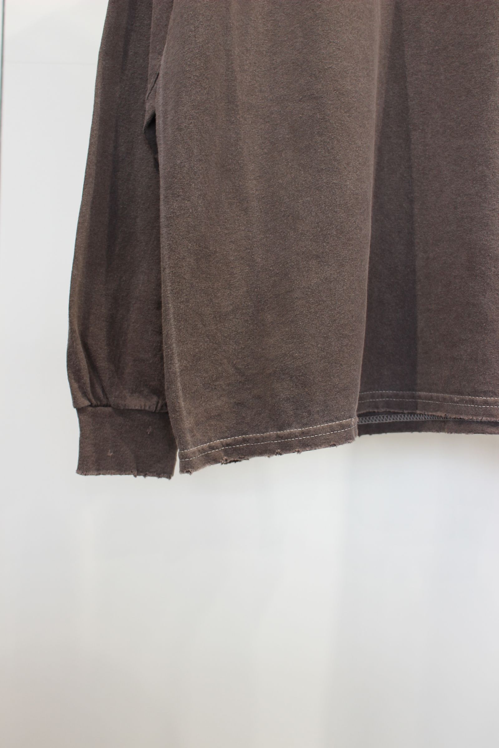 ANCELLM - T/RESIDENCE DYED LS T-SHIRT（刺繍・プリント） | BROWN