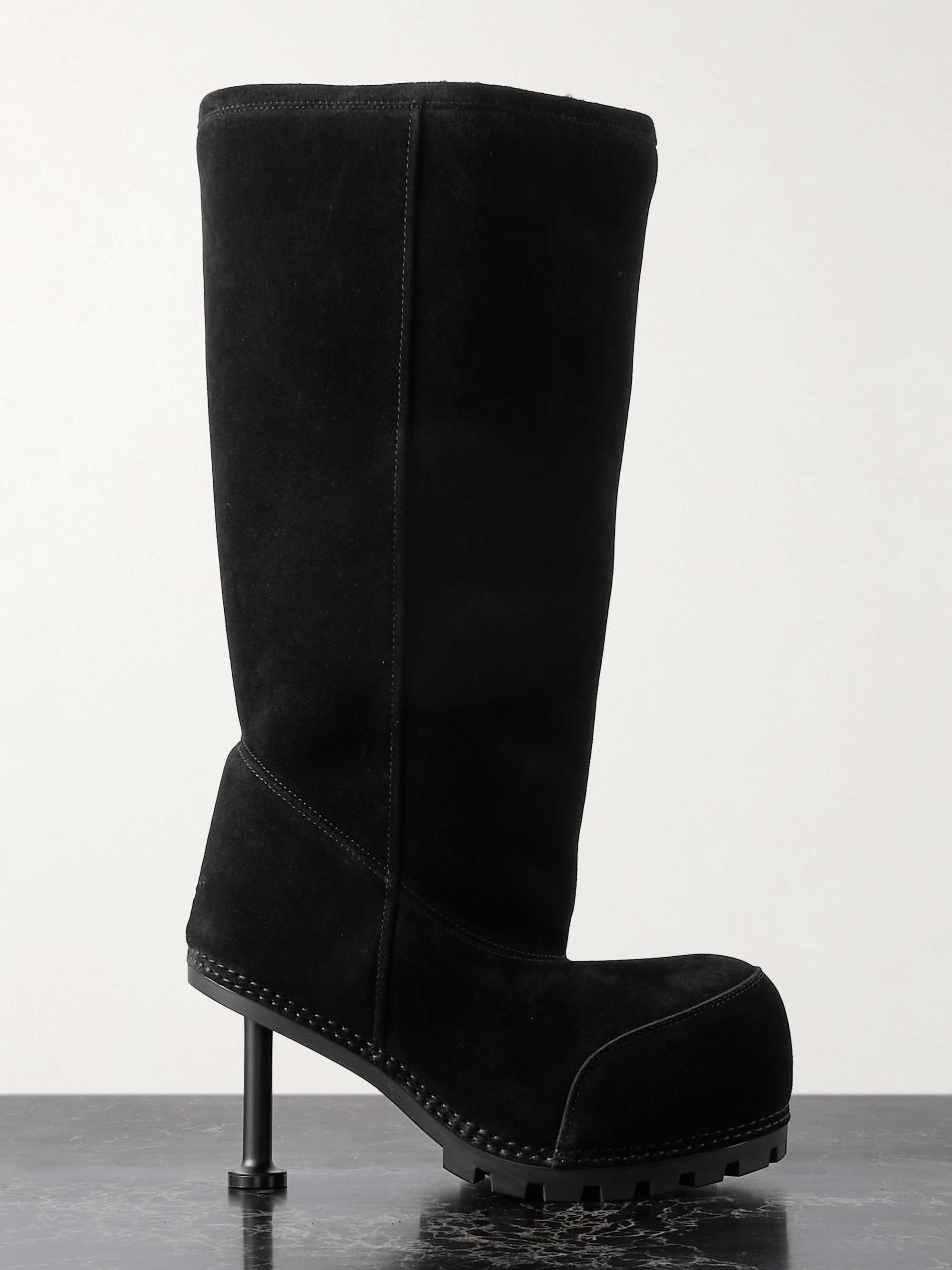 BALENCIAGA Alaska shearling-lined suede boots | NET-A-PORTER